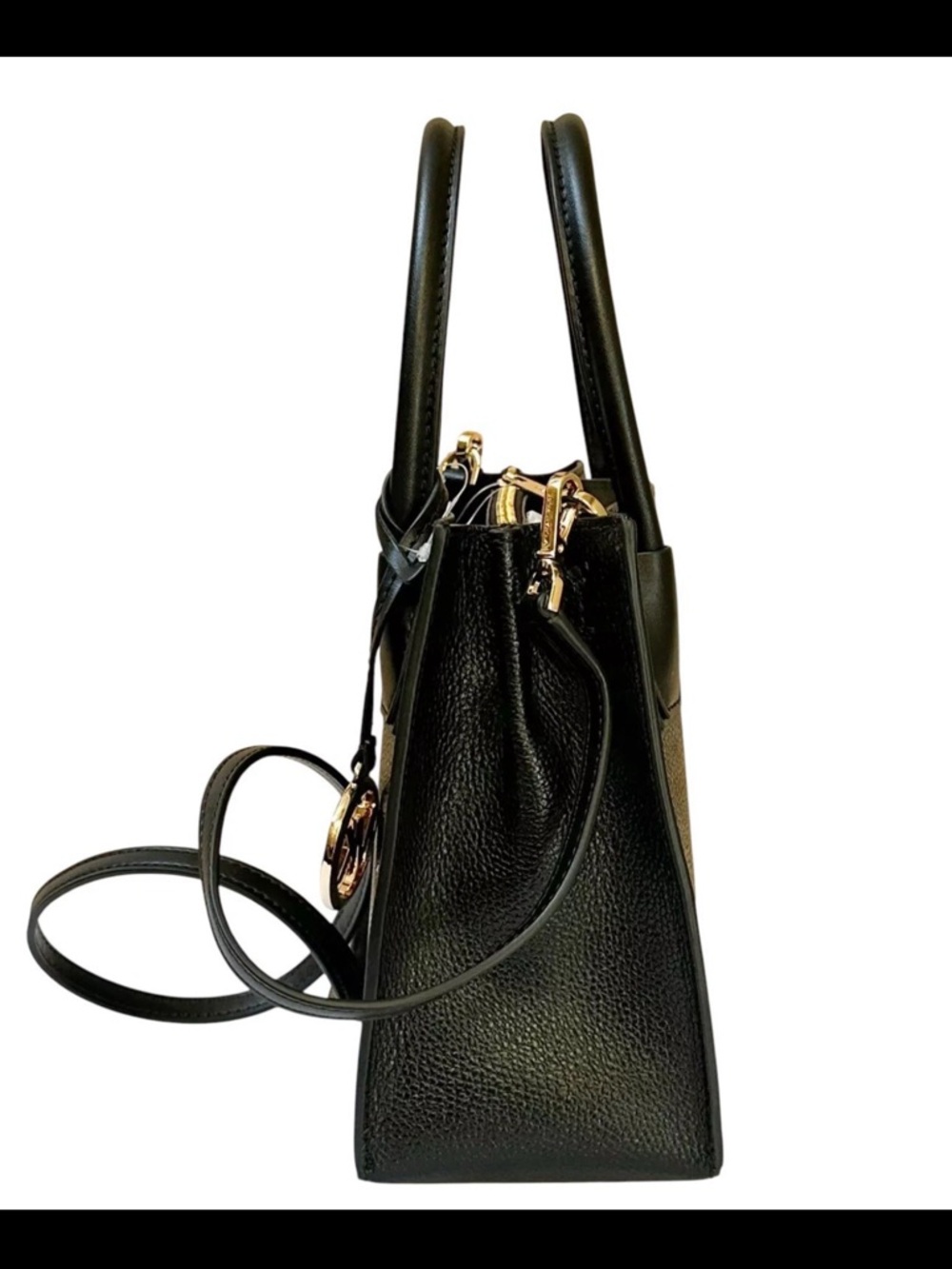 Michael Kors Mercer Medium Satchel Shoulder Crossbody Bag Black - Picture 3 of 7